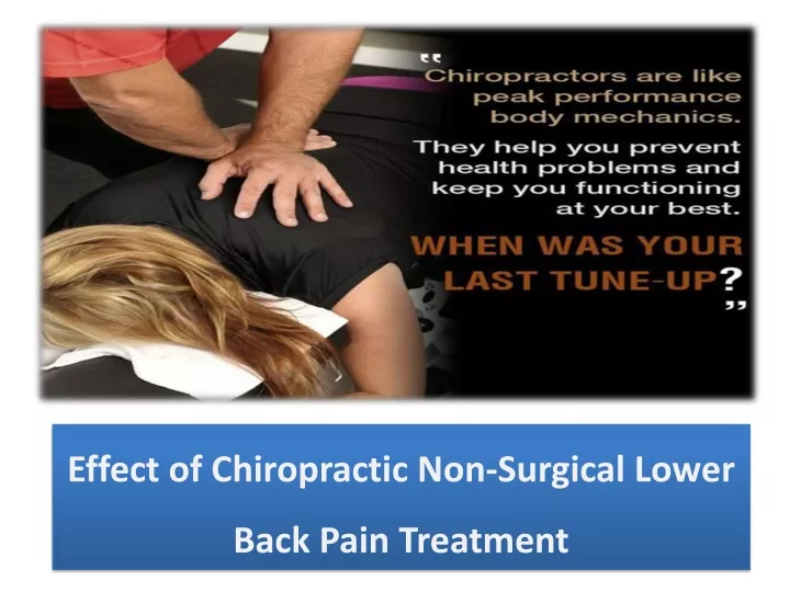 effect of chiropractic non surgical lower back
