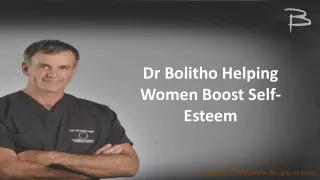 Dr Bolitho Helping Women Boost Self-Esteem