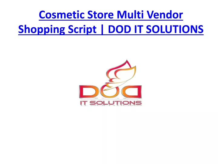 cosmetic store multi vendor shopping script dod it solutions