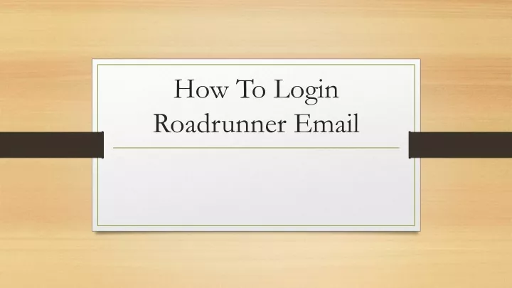 how to login roadrunner email