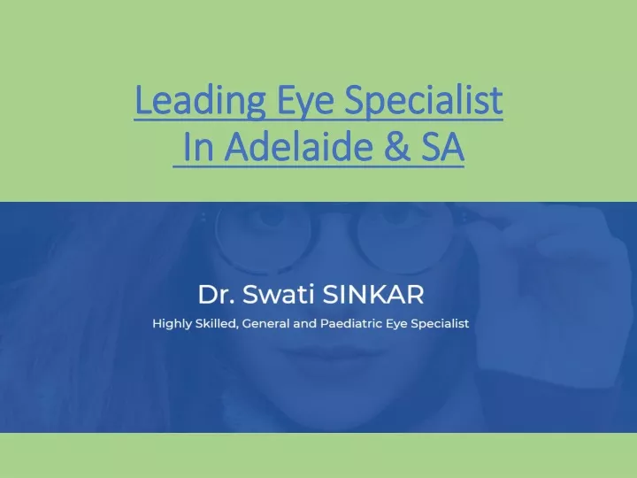 leading eye specialist in adelaide sa
