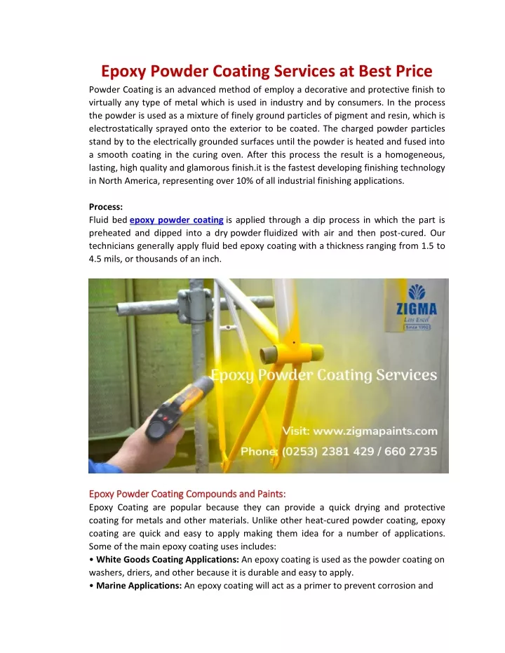 epoxy powder coating services at best price