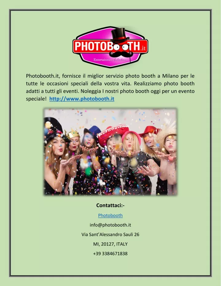 photobooth it fornisce il miglior servizio photo