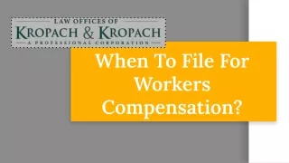 when to file for workers compensation