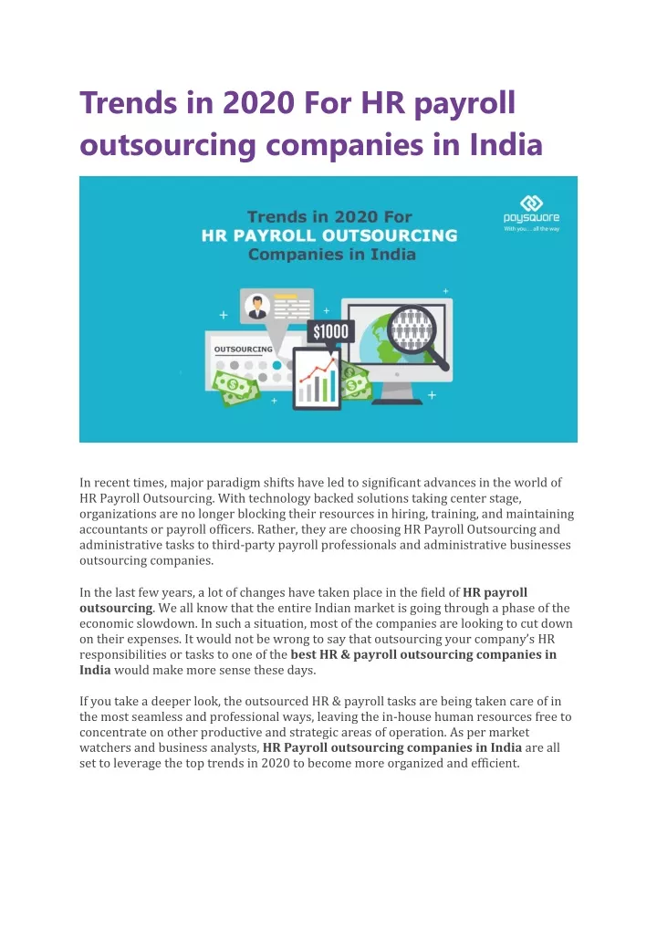 trends in 2020 for hr payroll outsourcing