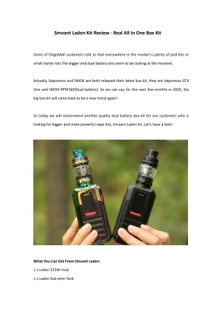 smoant ladon kit review real all in one box kit