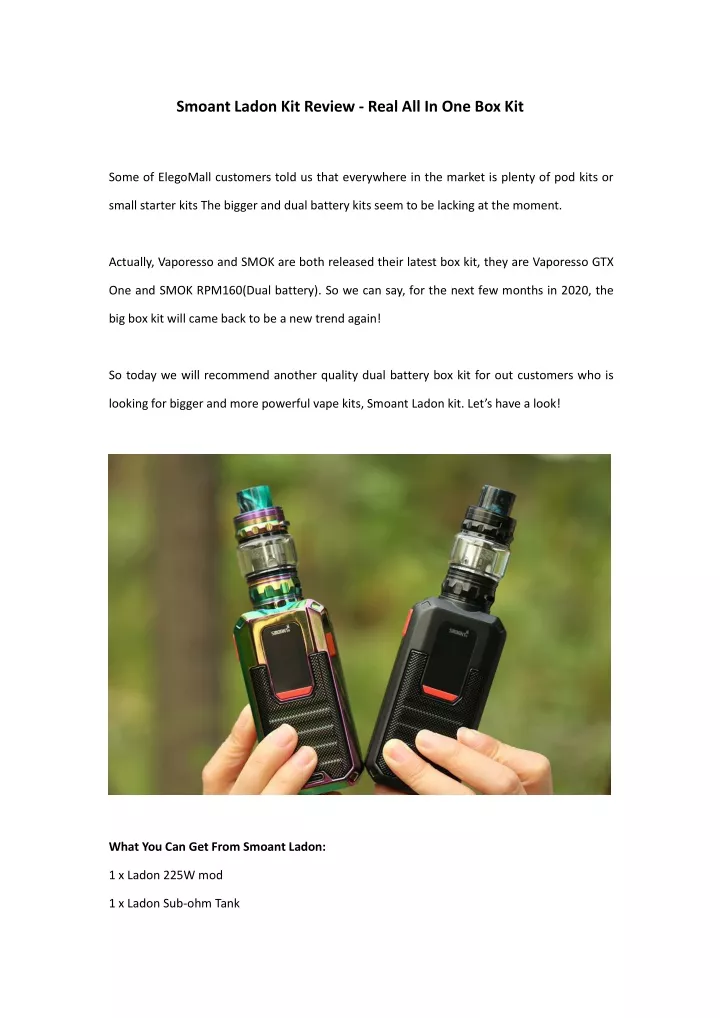 smoant ladon kit review real all in one box kit