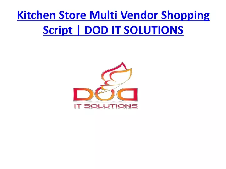 kitchen store multi vendor shopping script dod it solutions