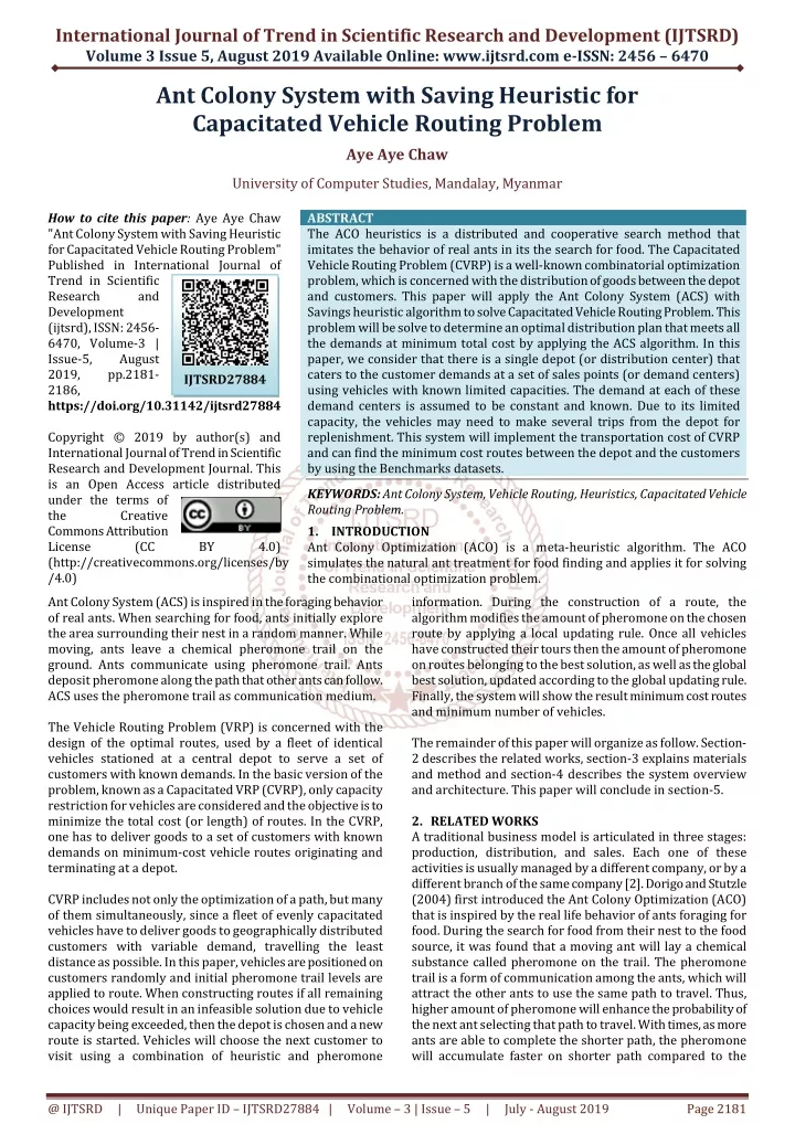 international journal of trend in scientific