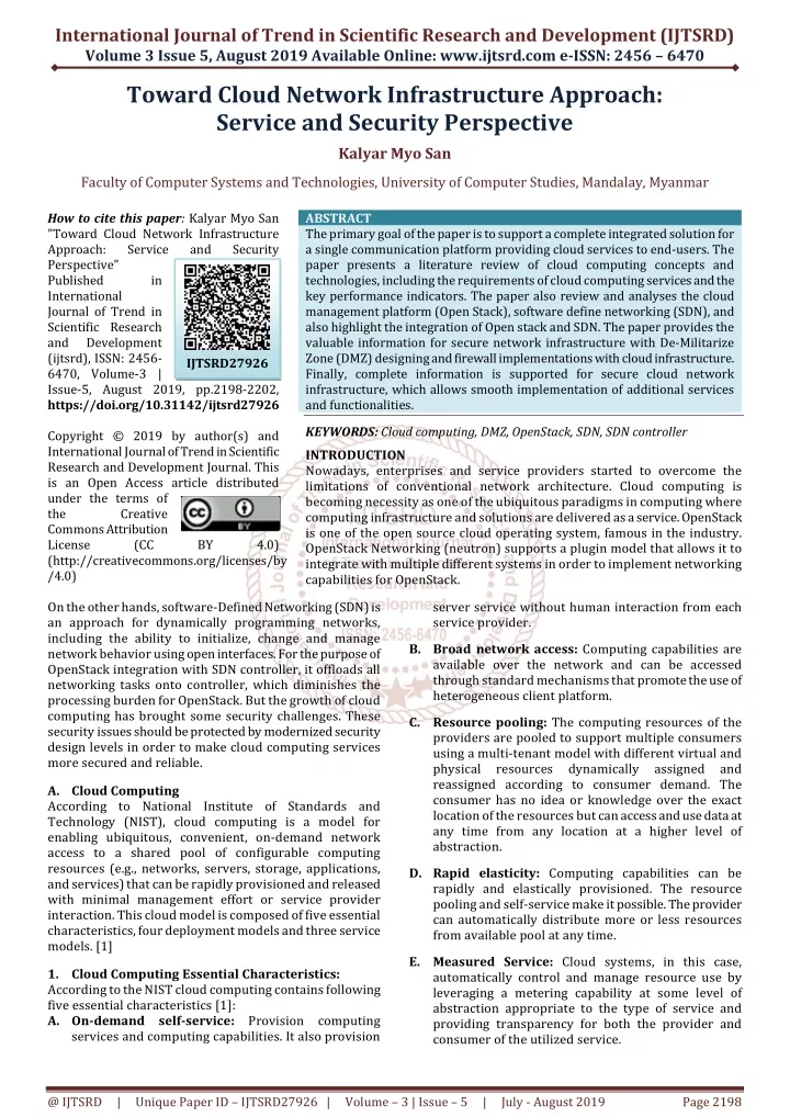 international journal of trend in scientific