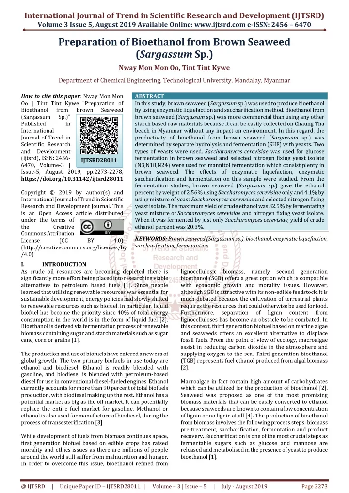 international journal of trend in scientific