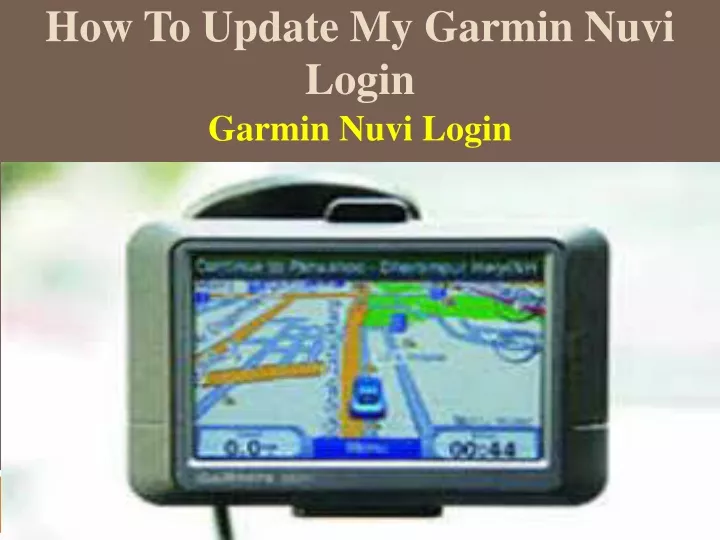 how to update my garmin nuvi login