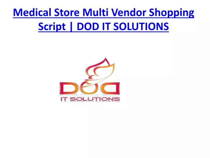 medical store multi vendor shopping script dod it solutions