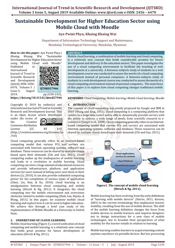 international journal of trend in scientific