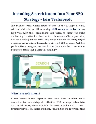 including search intent into your seo strategy