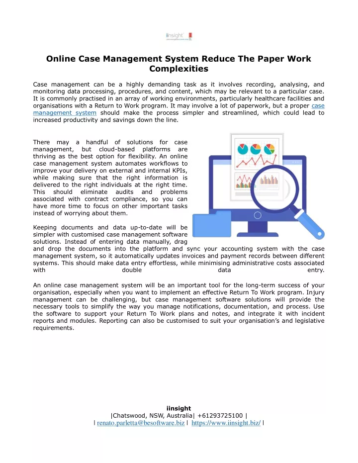online case management system reduce the paper