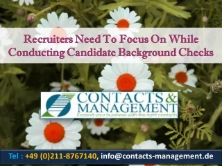 Recruiters Need To Focus On While Conducting Candidate Background Checks