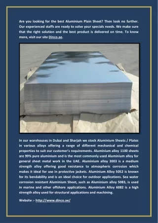 are you looking for the best aluminium plain