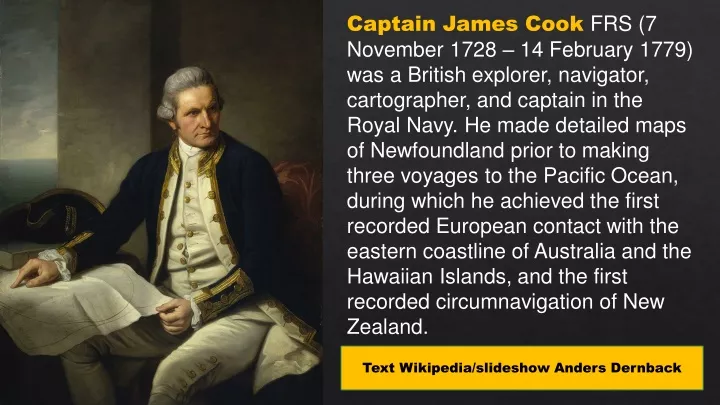 captain james cook frs 7 november 1728