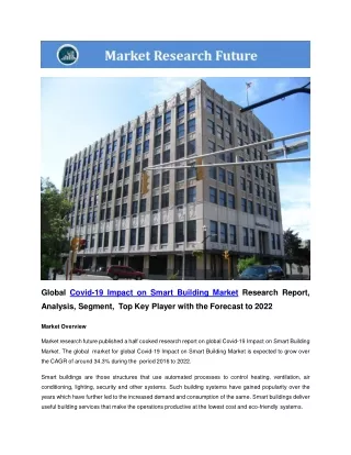 Covid-19 Impact on Smart Building Market
