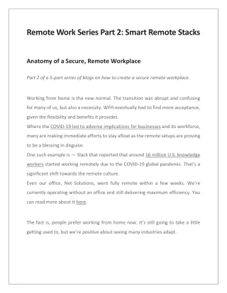 remote work series part 2 smart remote stacks