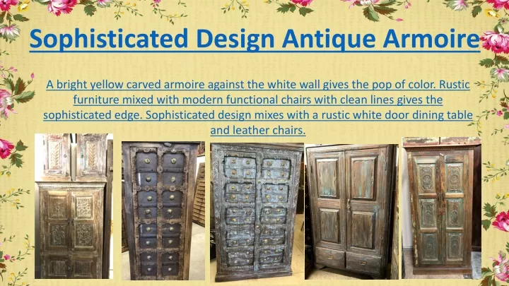 sophisticated design antique armoire