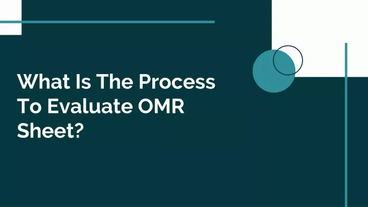 what is the process to evaluate omr sheet