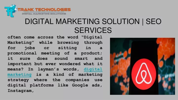 digital marketing solution seo services
