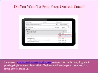 do you want to print from outlook email