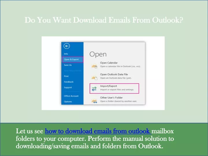 do you want download emails from outlook
