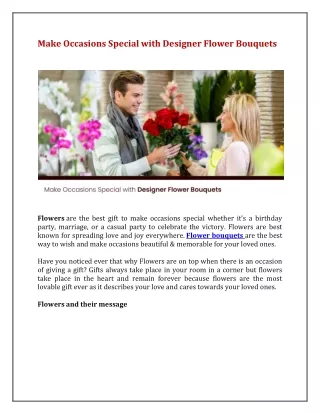 make occasions special with designer flower