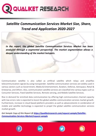 satellite communication services market size