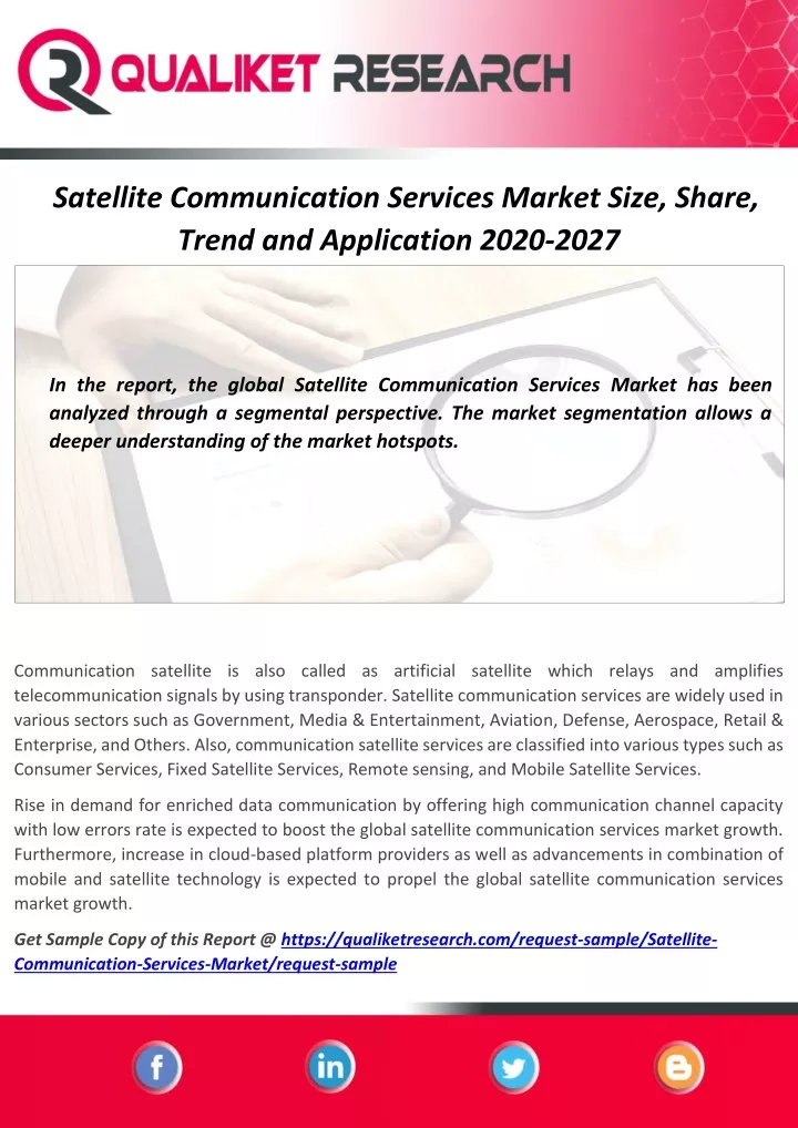 satellite communication services market size