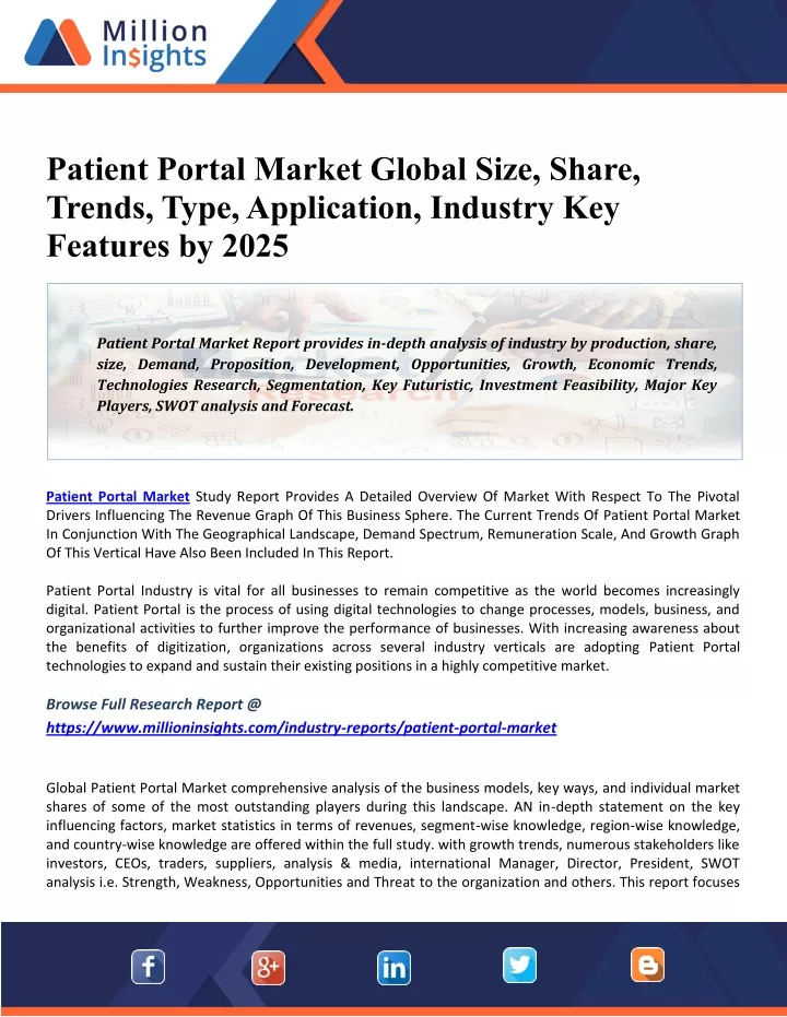 patient portal market global size share trends
