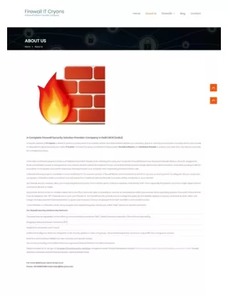 Complete  Firewall  Service Solution Company India - Firewall IT Cryons