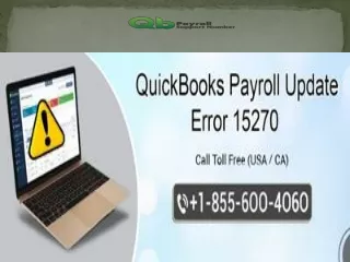 QuickBooks Payroll Update Error 15270 | 1-855-6OO-4O6O