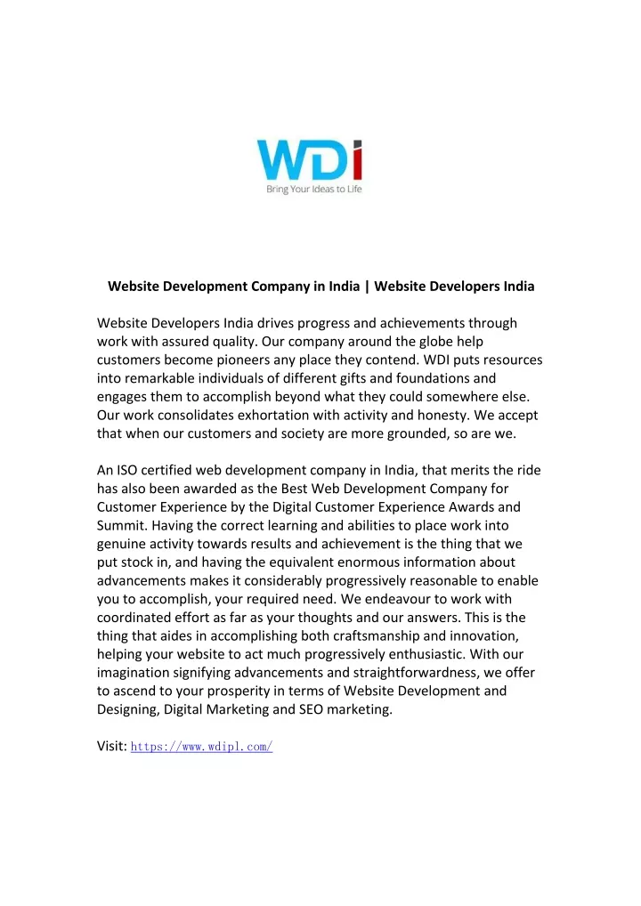 website development company in india website