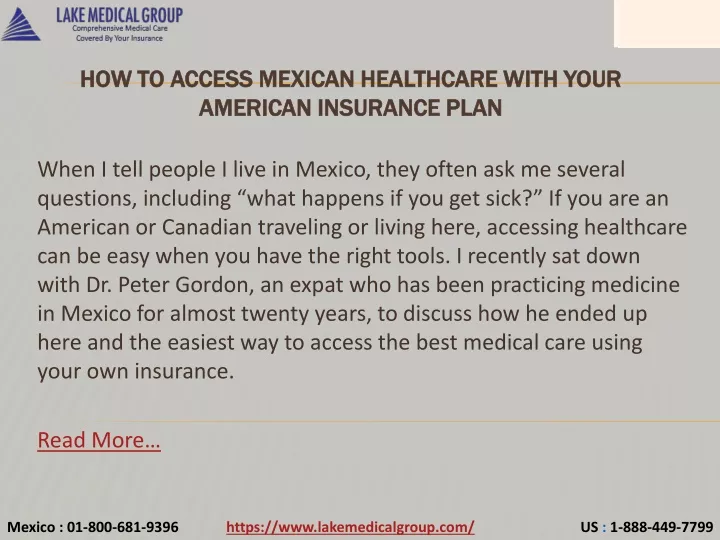 how to access mexican healthcare with your american insurance plan