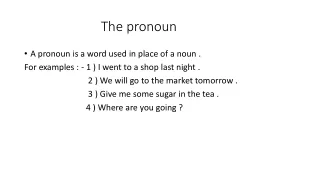 The pronoun powerpoint presentation