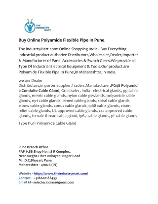 buy online polyamide flexible pipe in pune