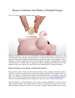 business solutions from banks in portland oregon
