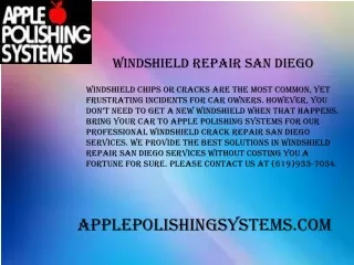 Applepolishingsystems.com - Windshield Repair San Diego