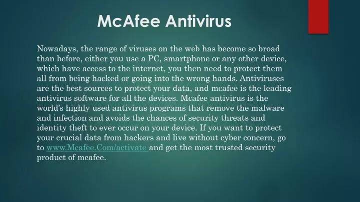 mcafee antivirus