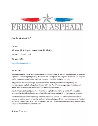 Freedom Asphalt, LLC