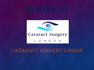 Private Cataract Surgery London