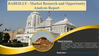 BAREILLY - Market Research and Opportunity Analysis Report