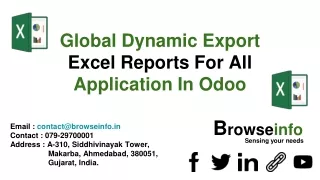 Global Dynamic Export Excel Reports For all Application in Odoo
