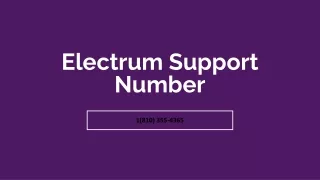 Electrum Support〖1(810) 355-4365〗Number