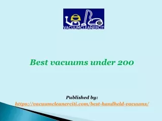 Best vacuums under 200