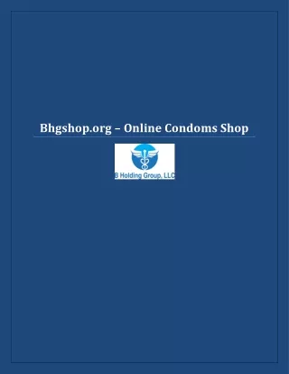 Bhgshop Online Condoms Shop